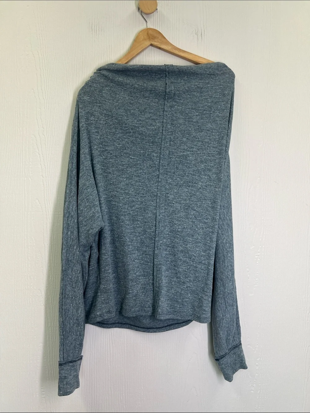 Free People - We The Free Skyline Blue Gray Off The Shoulder Blouse SZ  Medium
